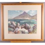 Alfred Palmer: watercolour, Hout Bay, S Africa, c.1947, and seven assorted framed prints