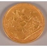 A Victorian gold sovereign dated 1896