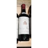 A bottle of Chateau Musar Gaston Hochar 1977