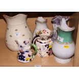 A Mason's "Mandalay" octagonal jug, another Mason's snake handled jug and four other assorted