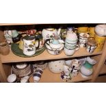 A Collingwood floral decorated teaset, a collection of studio pottery, blue and white china, etc