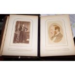 A Victorian photograph album containing forty-eight portraits of royalty, military, writers and