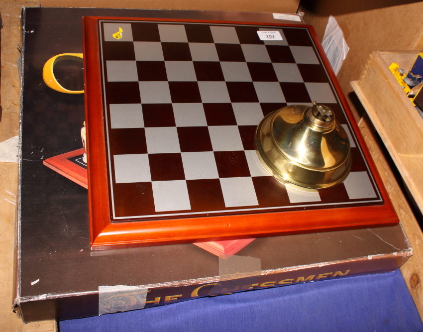 A Napoleonic war character chess set and board