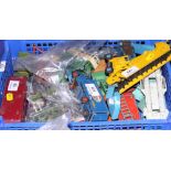 A collection of Dinky toys including Bus 290, British Rail horse box and other die-cast models