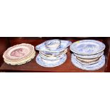 A collection of assorted 19th and 20th Century decorative plates by Spode, Masons etc.