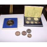 The 1974 coinage of the British Virgin Islands, a Republic of Panama solid silver 20 Balboas, an