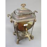 An early 19th century copper tea urn