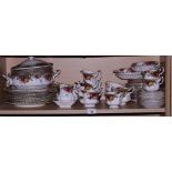 A Royal Albert "Old Country Roses" combination service, sixty-five pieces approx