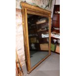 A gilt framed Victorian overmantel mirror, 67" x 55"