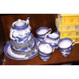 A Booths "Real Old Willow" pattern part teaset, twenty-two pieces approx