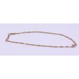 A 9ct gold fancy link guard chain, 15.1g