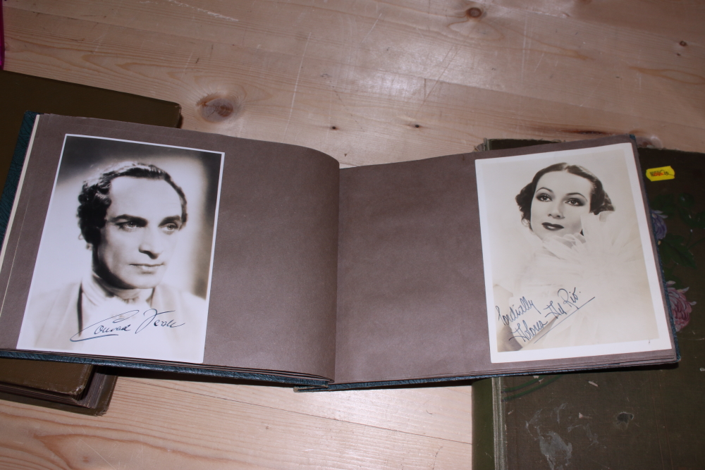 An album of signed photographs including Anna Neagle, Anna Lee, the Aldwych gang, Jack Hulbert and