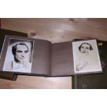 An album of signed photographs including Anna Neagle, Anna Lee, the Aldwych gang, Jack Hulbert and