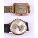 A gentleman's 9ct gold cased Rotary automatic wristwatch together a gentleman's Art Deco