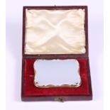 A 19th century yellow metal and hardstone mounted brooch, in fitted case