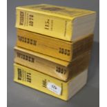 A collection of 10 Wisden: 1953, 1957, 1971, 1972, 1974, 1975, 1976, 1977, 1978 and 1979
