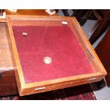 A glazed table top display cabinet, 21" x 21"