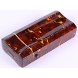 A tortoiseshell etui case (no interior), 5" long