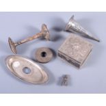 A selection of scrap silver and white metal objects, 8.9oz troy approx