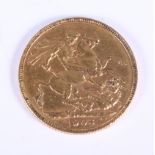 A gold sovereign dated 1903