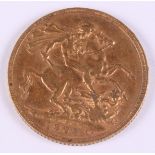 A gold sovereign dated 1903