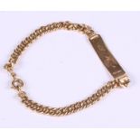 An 18ct gold identity bracelet, 7g