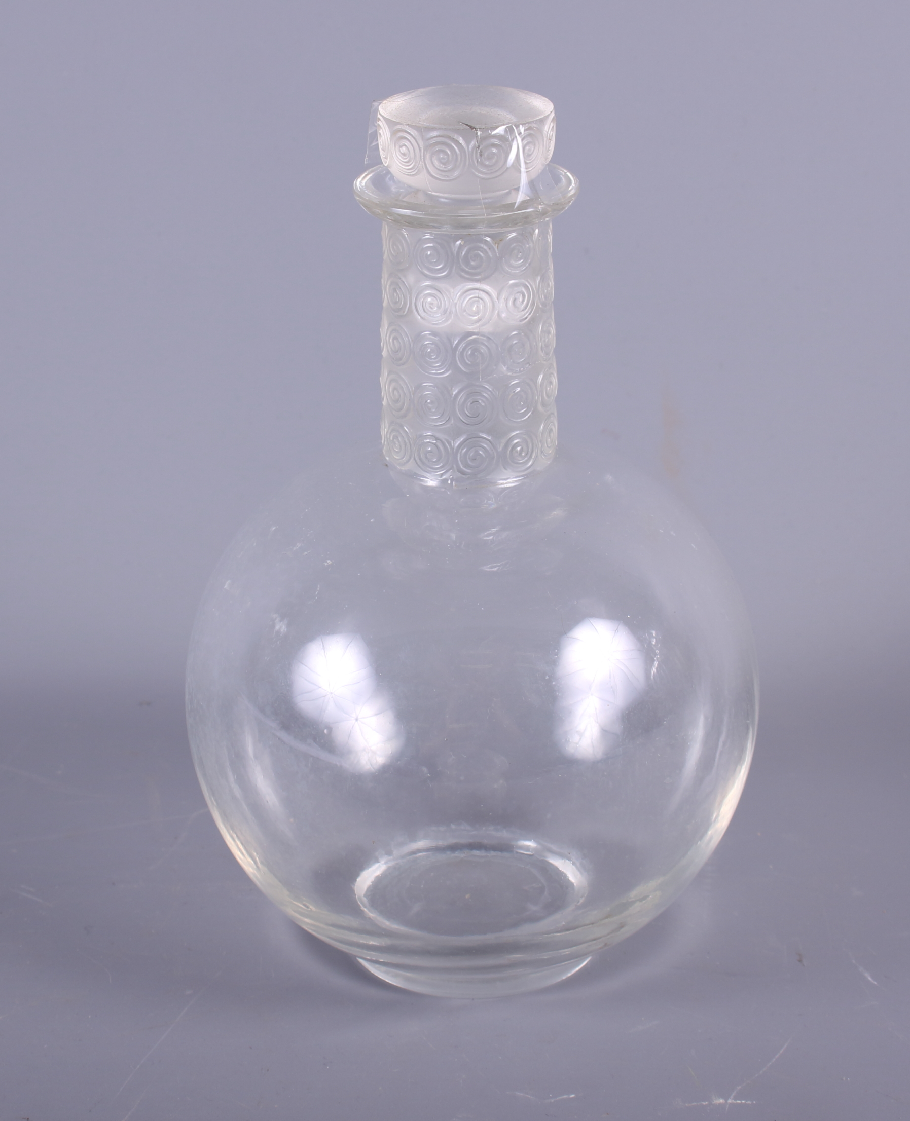 A 1930s Lalique decanter and stopper