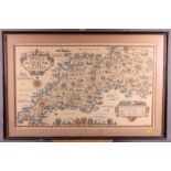 Blomes: "Cornwall" and two other maps, Wales and West Country, in strip frames