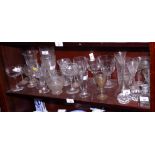 A large collection of assorted drinking glasses, etc, and a collection of assorted decorative