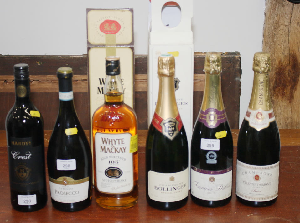 A bottle of Bollinger, two other bottles of champagne, a Whyte & Mackay whisky and seven bottles - Image 3 of 4