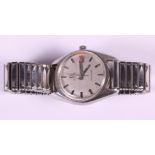 A gentleman's Omega Seamaster automatic wristwatch, stainless steel case, silvered dial with baton