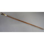 A swagger stick with silver pommel (damages)