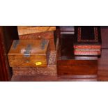 A quantity of carved Eastern hardwood boxes and various other wooden boxes