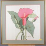 Jim Thompson: a pair of prints on silk, irises, a Helen Bradley print and eight other assorted