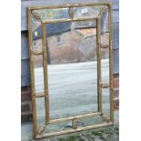 An Adam design gilt framed wall mirror decorated interior fillet and patera, 32" x 22"