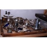 A quantity of silver plate, including Mappin & Webb, etc