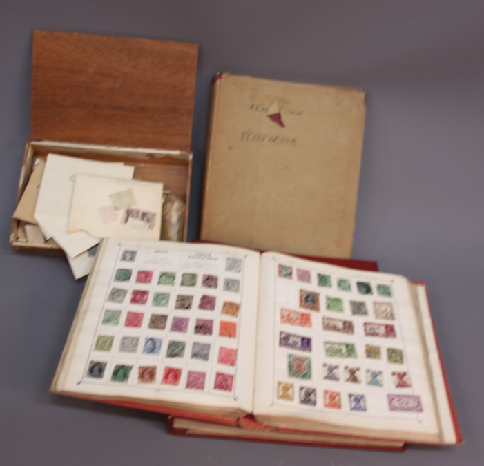 A collection of World stamps, in three albums