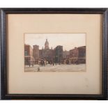 DuP Herne: an early 20th century watercolour, Horse Guards Parade from Whitehall, signed, 6" x 9",