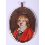 A 19th century, possibly earlier, miniature portrait reputed to be Rev Dr John North, Master of