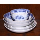 A New Hall pattern 272 tea bowl and saucer a Derby cup and saucer decorated with sprigs of