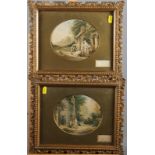 Two Le Blond oval prints "The Image Boy" and "The Rabbit", in gilt mounts and frames
