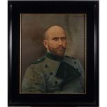 A Gerthardt: a mid 20th century oil, head and shoulders portrait of a German forestry officer in