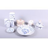 A collection of 19th/early 20th century Chinese blue and white export and other porcelain tea bowls
