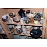 A collection of P M Butcher studio pottery, various, together with other studio pottery