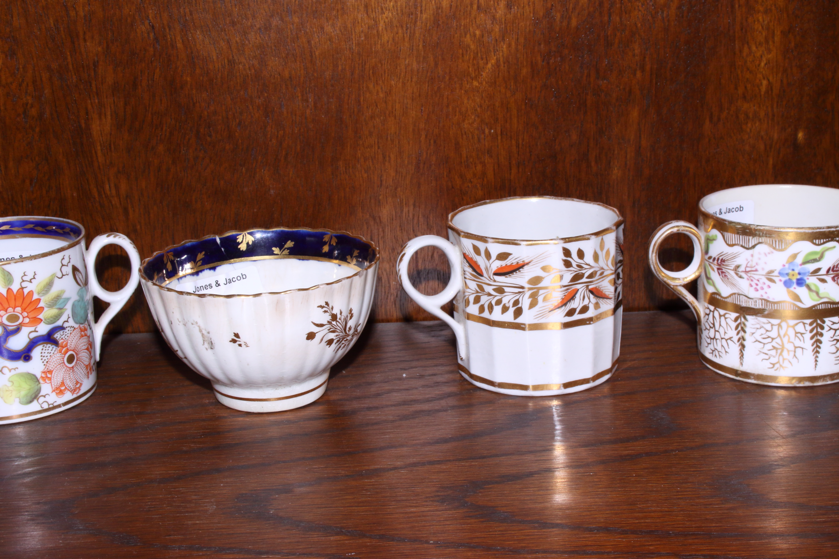 Five early 19th century English porcelain coffee cans, including Minton, Chamberlains Worcester " - Image 3 of 10