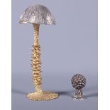 A limited edition hallmarked silver gilt toadstool, 20/100, Christopher Nigel Lawrence, London 1976,