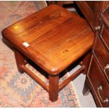 A South African trackwood lamp table, 19" square