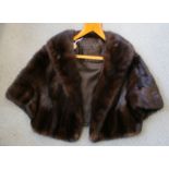 A Richard Payne brown fur, possibly mink, short arm jacket