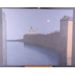†Robert Buhler RA: oil on canvas, Venice at moonlight, signed lower right, 20" x 34", unframed