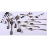 A selection of silver flatware, various, 7.6oz troy approx